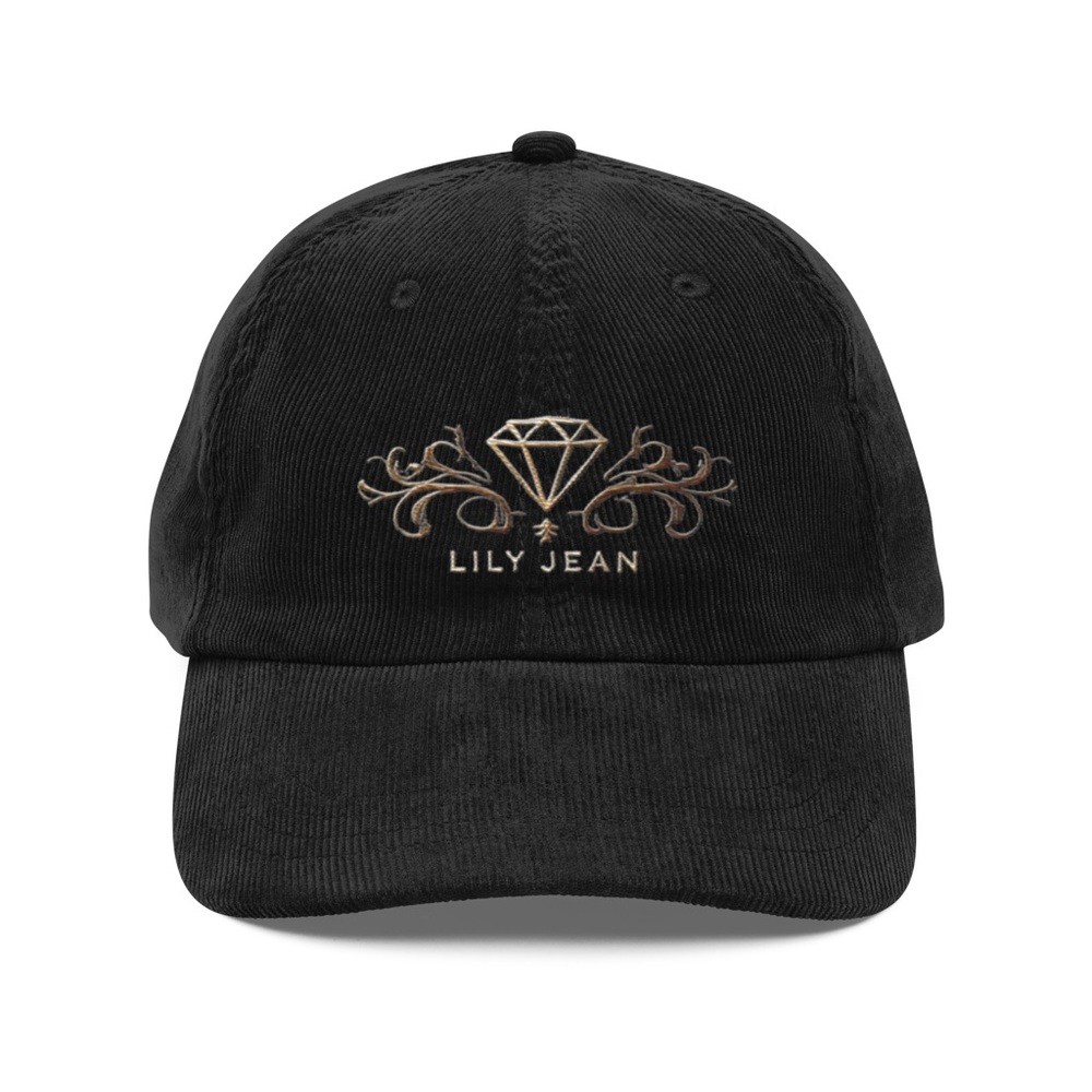 Lily Jean Vintage Corduroy Embroiderd Cap